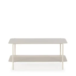 JUDITH Table basse rectangulaire en métal à double plateau