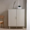 JURA Buffet haut 2 portes en bois et métal H125cm