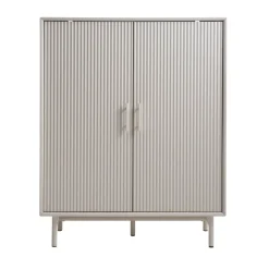JURA Buffet haut 2 portes en bois et métal H125cm