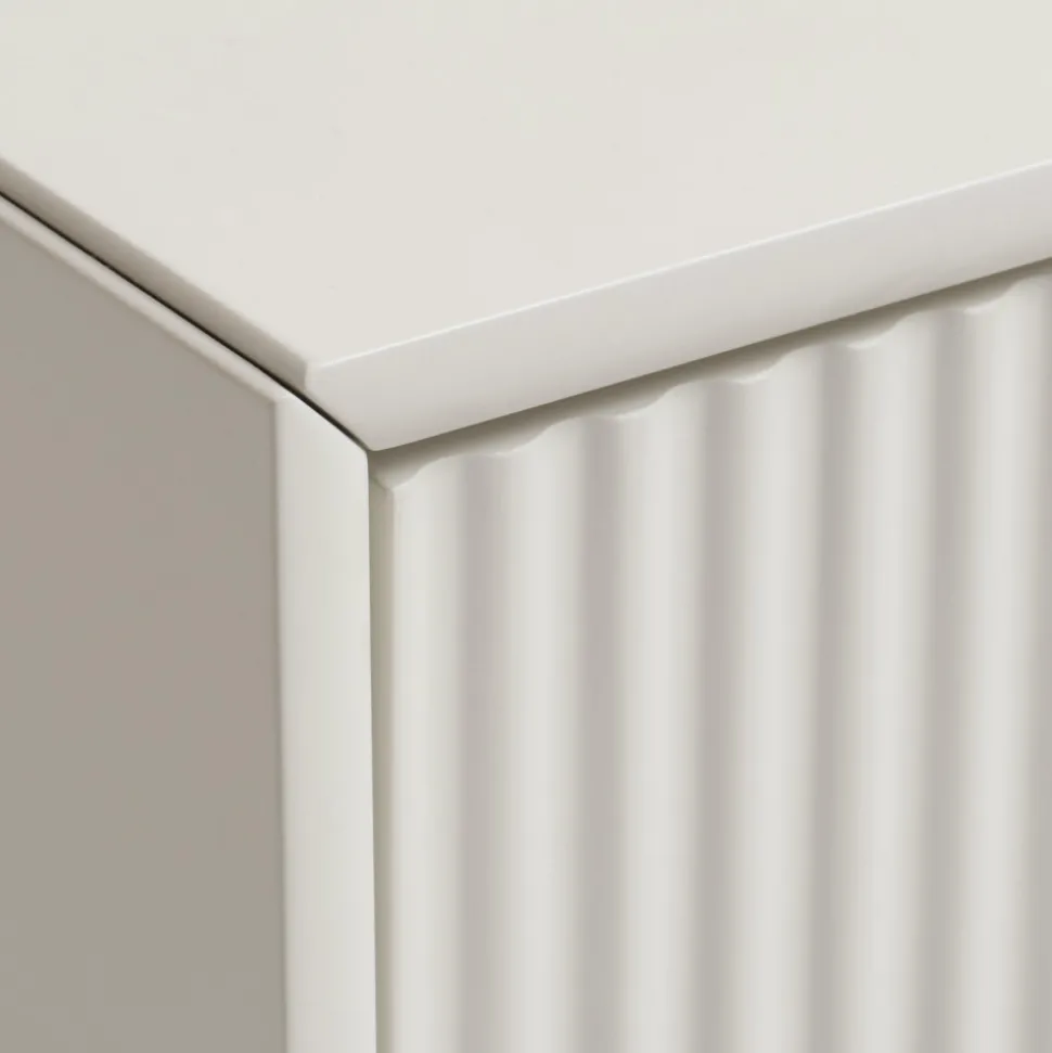 JURA Meuble TV 2 portes 1 tiroir en bois et métal L140cm