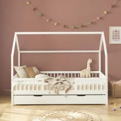 KABA Lit cabane enfant en bois 90x190cm