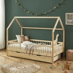 KABA Lit cabane enfant en bois 90x190cm