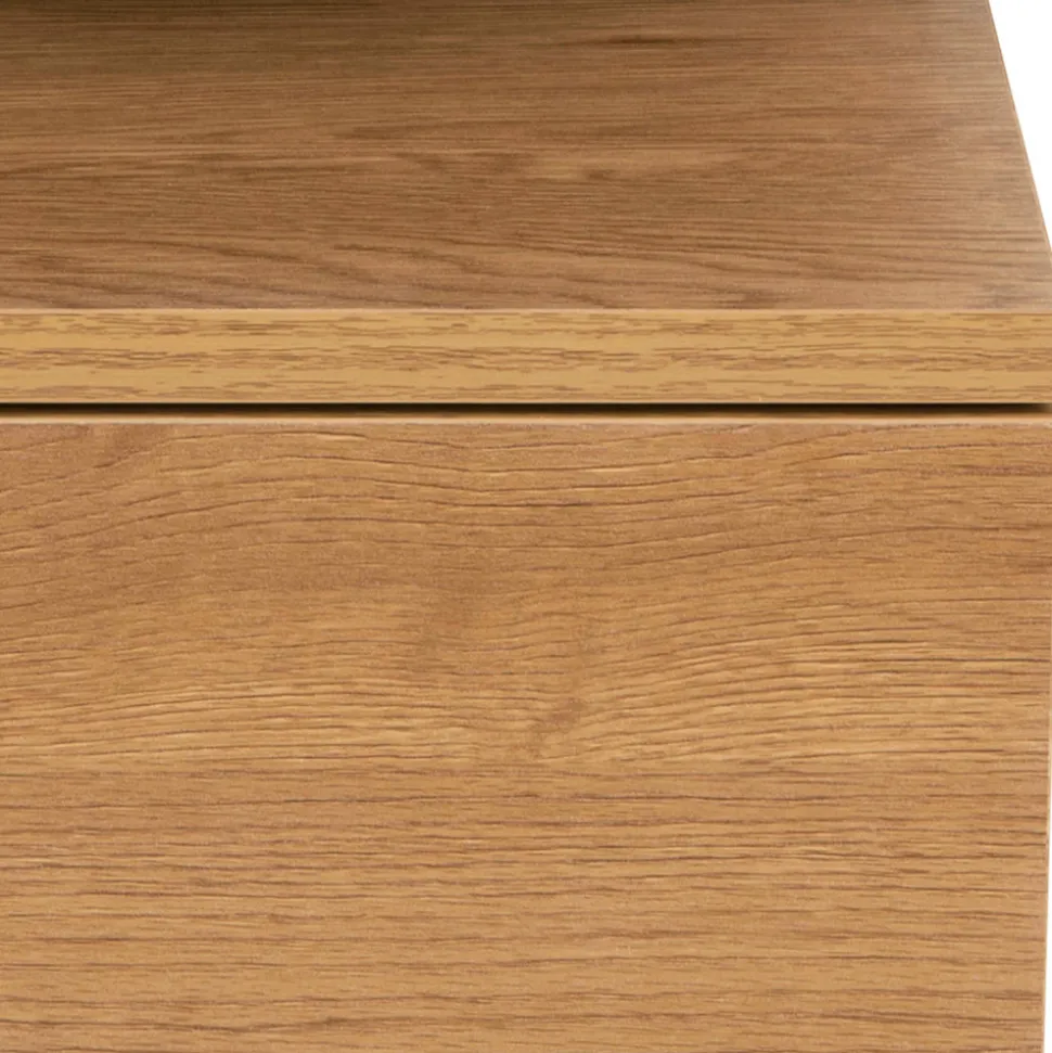 KAMICHI Table de chevet murale 1 tiroir en bois
