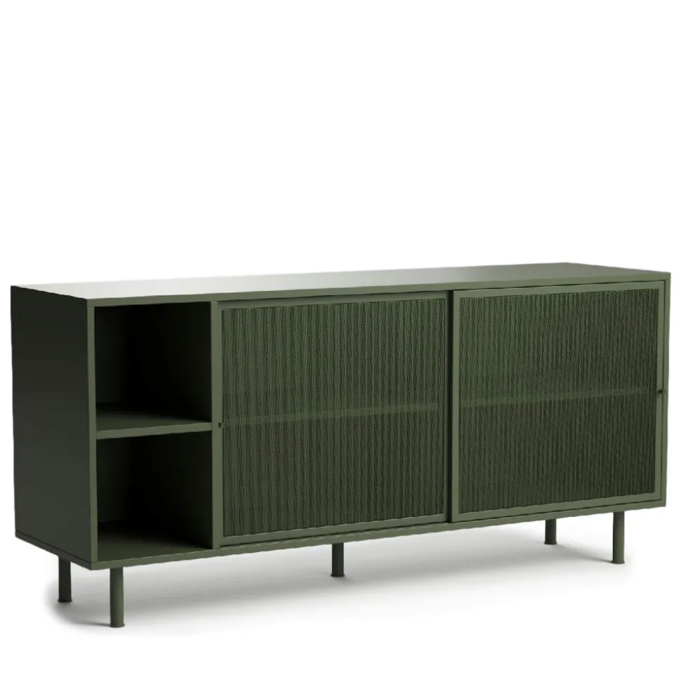 KISO Buffet 2 portes, 2 niches en métal L160cm