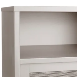 KISO Vaisselier 2 portes, 2 niches en métal H140cm