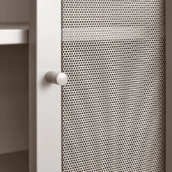 KISO Vaisselier 2 portes, 2 niches en métal H140cm