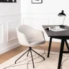 KOOIJ Chaise de bureau en tissu bouclette et métal