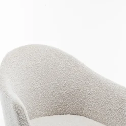 KOOIJ Chaise de bureau en tissu bouclette et métal