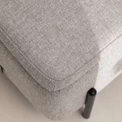 KOS Banc coffre en tissu et métal L100cm