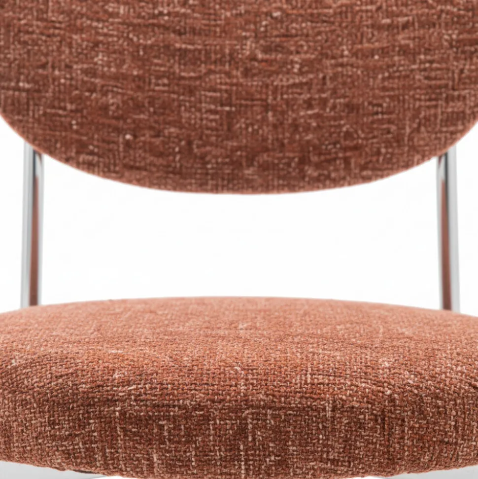 KYOTO Lot de 2 chaises en tissu pieds chrome