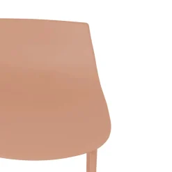 LAMER Lot de 4 chaises de bar en plastique et métal H66cm