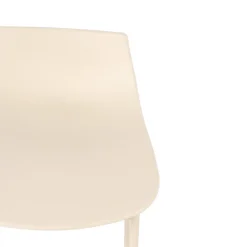 LAMER Lot de 4 chaises de bar en plastique et métal H66cm