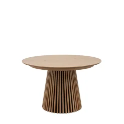 LEA Table à manger extensible 4 à 8 personnes en bois ø120-200x120cm