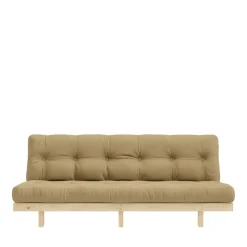 LEAN Canapé convertible en bois naturel et tissu