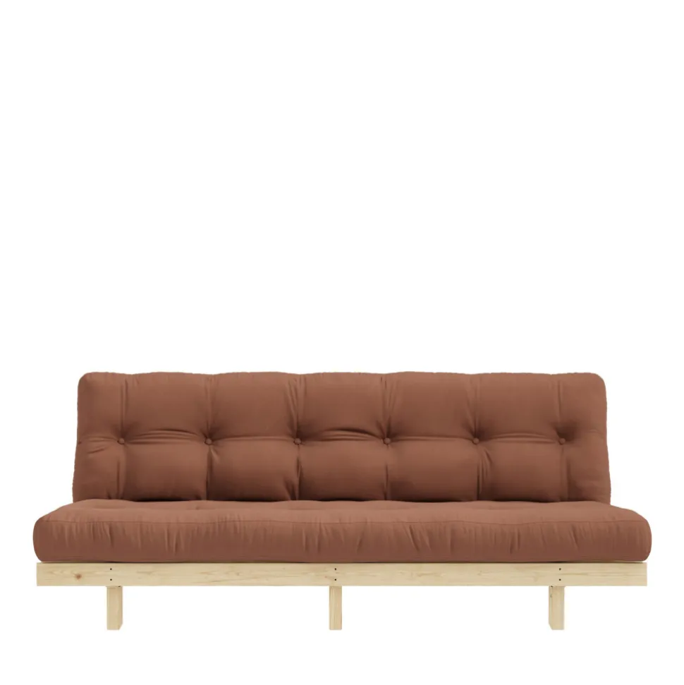 LEAN Canapé convertible en bois naturel et tissu
