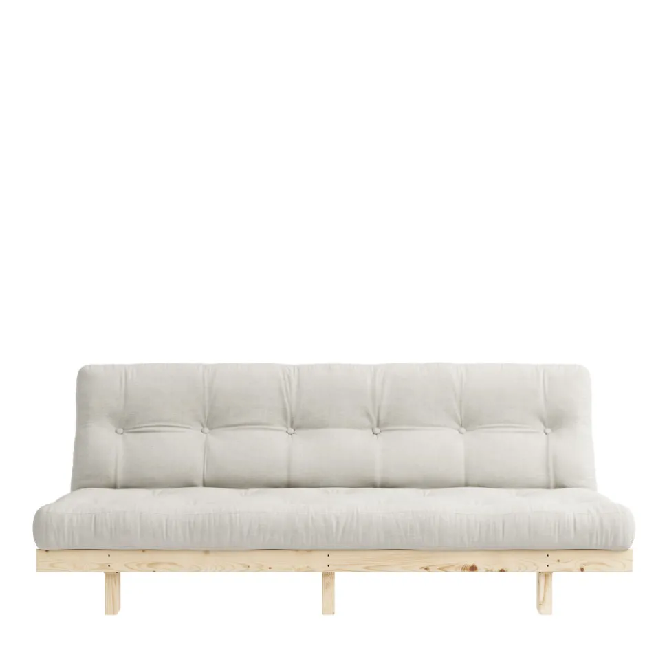LEAN Canapé convertible en bois naturel et tissu