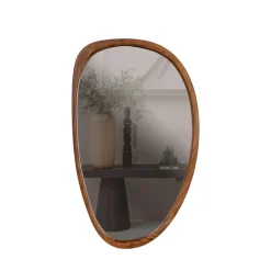 LEIF Miroir organique en bois 64x38cm