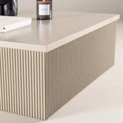 LENOX Table basse carrée en bois 90x90cm