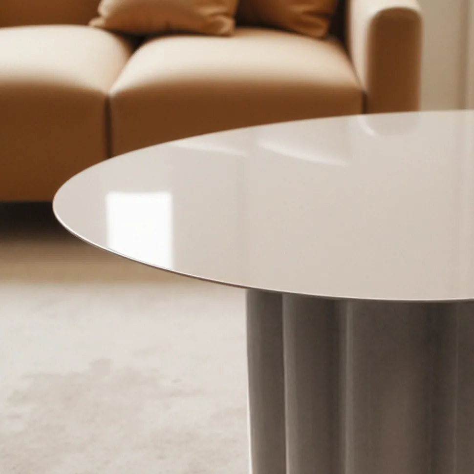 LEON Table basse ronde en aluminium ø64cm