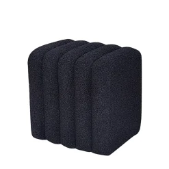 LETO Pouf rembourré en tissu bouclette