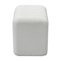 LETO Pouf rembourré en tissu bouclette
