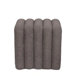 LETO Pouf rembourré en tissu bouclette