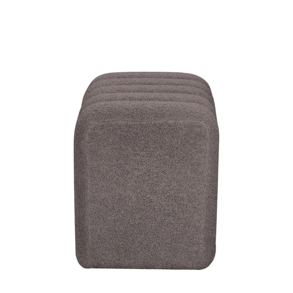 LETO Pouf rembourré en tissu bouclette