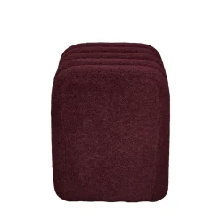 LETO Pouf rembourré en tissu bouclette