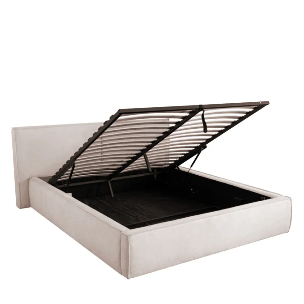 LIBERIA Lit coffre en tissu 140x190cm