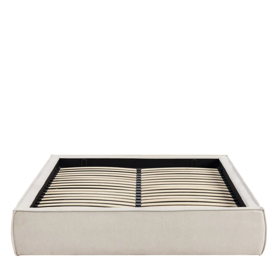 LIBERIO Lit coffre en tissu 160x200cm