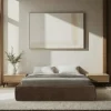 LIBERIO Lit coffre en tissu 160x200cm
