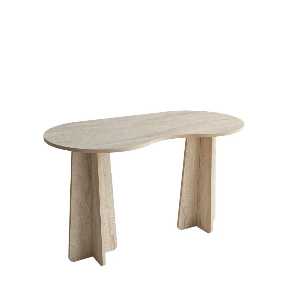 LINA Bureau effet travertin L120cm
