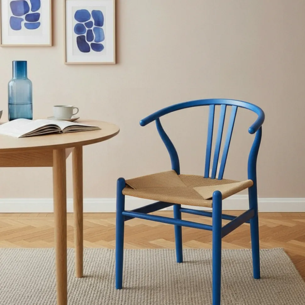 LIO Lot de 2 chaises en corde tressée et bois