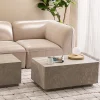 LIPANI Table basse effet marbre 90x50cm