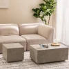 LIPANI Table d'appoint carrée effet marbre 40x40cm