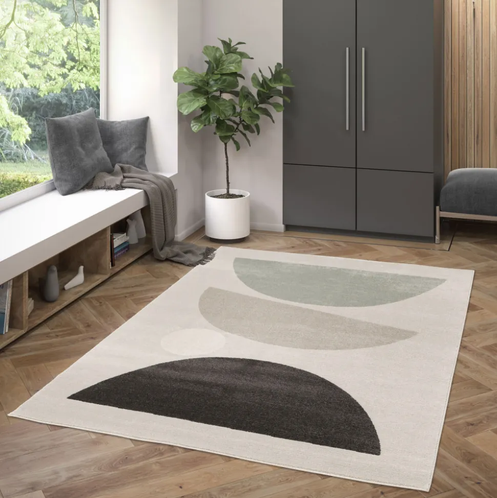 LÉO II Tapis contemporain à motif géométrique