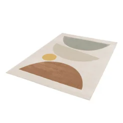 LÉO Tapis contemporain à motif géométrique