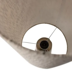 LOFT Lampadaire à pois en métal et tissu bouclette H130cm