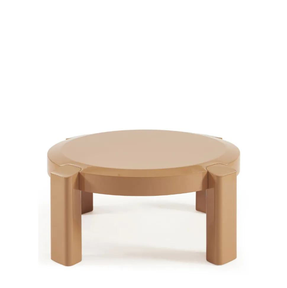LORI Table basse ronde en bois laqué ø87,5cm