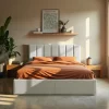 LOU Lit coffre en tissu 140x190cm