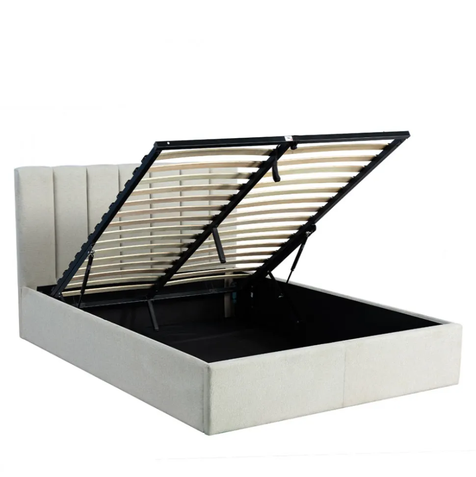 LOU Lit coffre en tissu 140x190cm