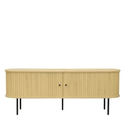 LUCIE Meuble tv aux portes coulissantes en bois et métal L150cm