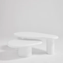 LUNA Table basse organique en fibre de ciment L120cm