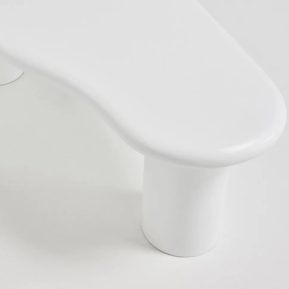 LUNA Table basse organique en fibre de ciment L120cm