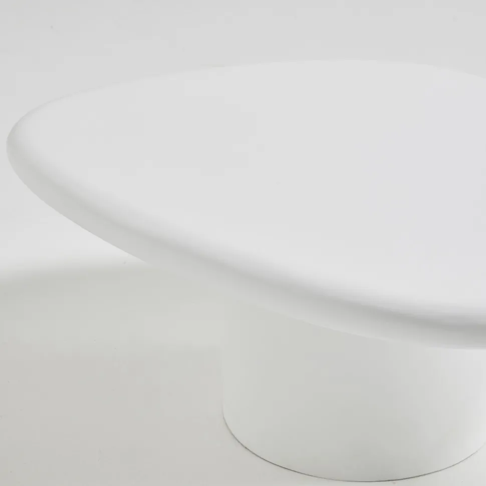 LUNA Table basse organique en fibre de ciment L80cm