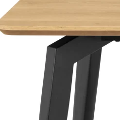 LUNKA Table à manger 4 personnes en bois et métal