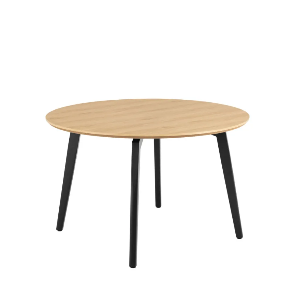 LUNKA Table à manger 4 personnes ronde en bois ø120cm
