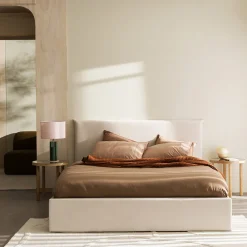 MAC BETH Lit coffre en tissu 160x200cm