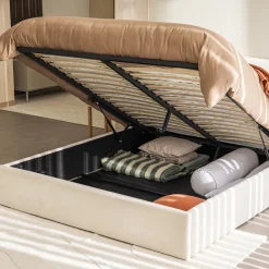 MAC BETH Lit coffre en tissu 160x200cm