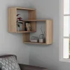 MALI Étagère d'angle murale en bois L68cm